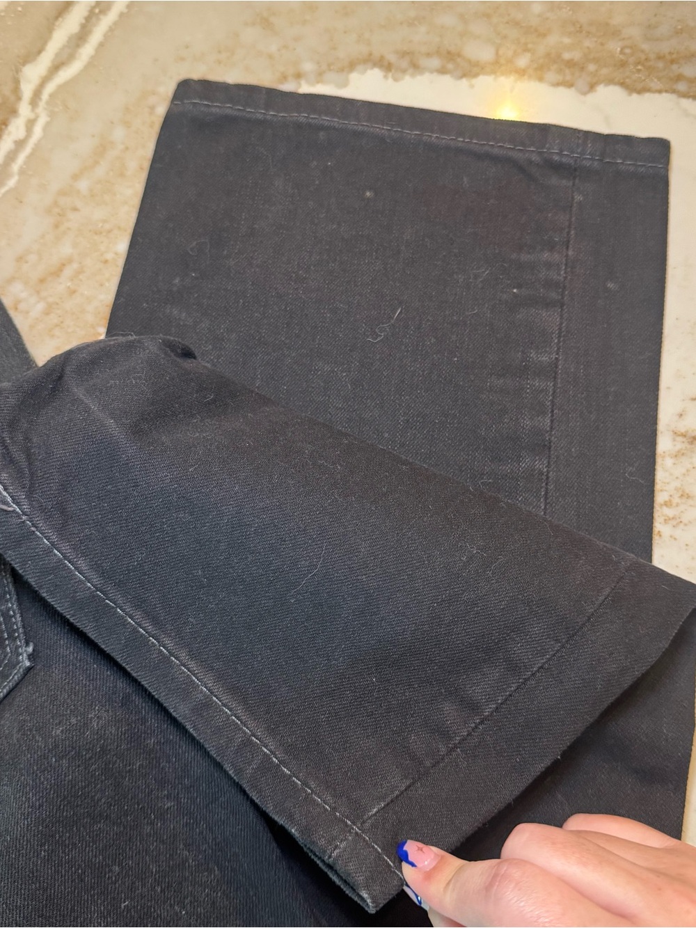Levi's Men's Black Straight Jeans 38x30 - Picture 4 of 9
